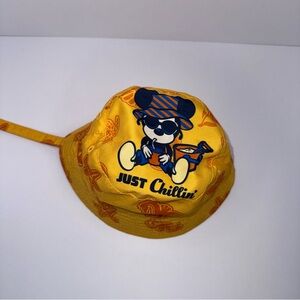 Official Disney Parks Infant Bucket Hat “Just Chillin” Mickey Mouse Yellow